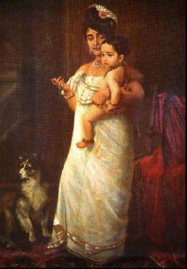 Raja Ravi Varma The Lady in the picture is Mahaprabha Thampuratti of Mavelikara, France oil painting art